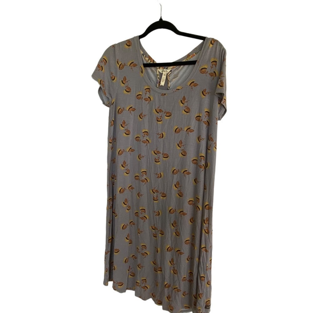 Matilda Jane Women Dress Adventure Begins Write It Down Gray Size M Medium